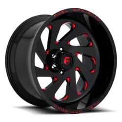 Fuel Vortex D638 20x12 6x135 -44 ET 87.1 CB Gloss Black with Candy Red