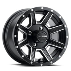 Raceline G92M Hostage Golf UTV 12x7 4x101.6 -47 ET 68 CB Satin Black Milled