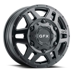 GFX MV2 Dually Front 16x6 6x205 84 ET 161.1 CB Matte Black