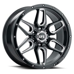 GFX TR-18 17x8.5 5x127 12 ET 71.5 CB Gloss Black Milled