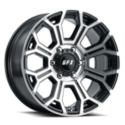 GFX TR19 17x8.5 5x127 -6 ET 73.1 CB Gloss Black Machined Face