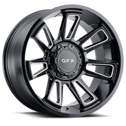 GFX TR21 18x9 5x127 12 ET 78.3 CB Gloss Black Milled