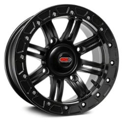 GMZ Race Products GZ801 LiteLoc 14x10 4x136 0 ET 110 CB Gloss Titanium w/Matte Black Ring