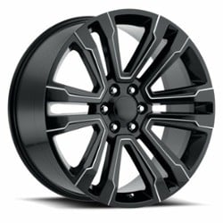 O.E. Revolution G-10 22x9 6x139.7 24 ET 78.1 CB Gloss Black Milled