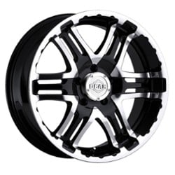 Gear Off Road 713MB Double Pump 20x9 6x135 30 ET 87.1 CB Mirror Machined Face w/Gloss Black Accents