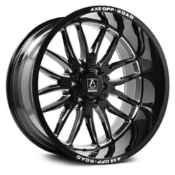 Axe Alloy Hades 24x12 8x170 -44 ET 125.2 CB Gloss Black Milled