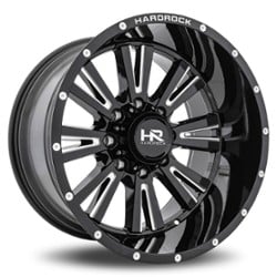 Hardrock Offroad Spine Xposed 20x9 6x135 0 ET 87.1 CB Gloss Black Milled