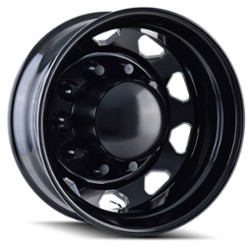 Ion Alloy IBO2 Rear 22.5x8.25 10x11.25 169 ET 220.1 CB Black/Milled Spokes