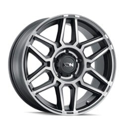 Ion Alloy 146 17x9 5x127 0 ET 78.1 CB Matte Black Mach Face Dark Tint