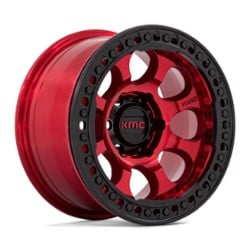 KMC KM237 Riot Beadlock 17x8.5 6x135 0 ET 87.1 CB Candy Red w/Black Ring