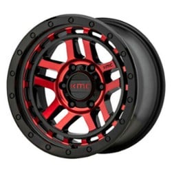 KMC KM540 Recon 18x8.5 6x139.7 0 ET 106.3 CB Gloss Black Machined With Red Tint