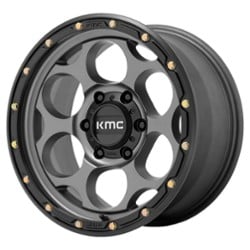 KMC KM541 Dirty Harry 17x8.5 6x114.3 18 ET 66.1 CB Satin Gray With Black Lip