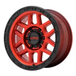 KMC KM544 Mesa 17x8.5 5x127 0 ET 71.5 CB Candy Red With Black Lip