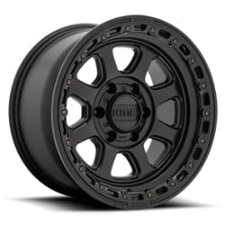 KMC KM548 Chase 17x9 5x127 -12 ET 71.5 CB Satin Black w/Gloss Black Lip