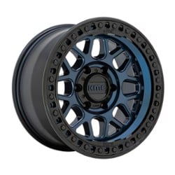 KMC KM549 GRS 17x8.5 6x120 0 ET 66.9 CB Midnight Blue With Gloss Black Lip