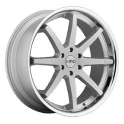 KMC KM715 Reverb 20x9 6x135 30 ET 87.1 CB Brushed Silver with Chrome Lip