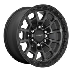 KMC KM718 Summit 17x8.5 6x135 0 ET 87.1 CB Satin Black with Gray Tint