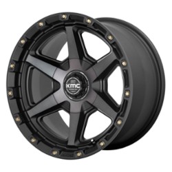 KMC KM101 Tempo 20x9 6x135/6x139.7 18 ET 106.1 CB Satin Black with Gray Tint