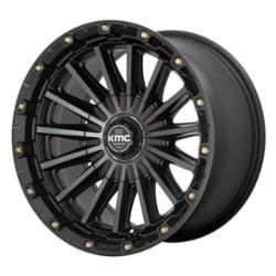 KMC KM102 Signal 17x9 5x127/5x139.7 0 ET 78.1 CB Satin Black with Gray Tint