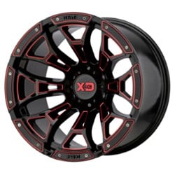 XD Series XD841 Boneyard 20x10 8x165.1 -18 ET 125.5 CB Gloss Black Milled With Red Tint