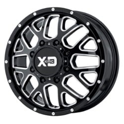 XD Series XD843 Grenade Dually Front 20x8.25 8x210 127 ET 154.3 CB Gloss Black Milled