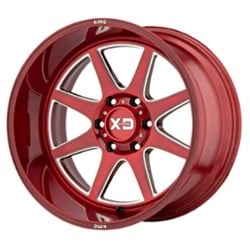 XD Series XD844 Pike 20x9 5x127 0 ET 78.3 CB Brushed Red With Milled Accent