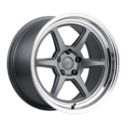 Kansei Roku 18x9 5x100 12 ET 66.6 CB Matte Gray w/Bright Machined Lip