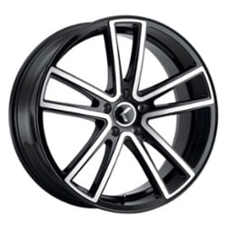 Kraze KR190 Lusso 17x8 5x115 38 ET 72.56 CB Gloss Black with Machined Face