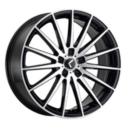 Kraze 191 Stunna 18x8 5x112 40 ET 66.6 CB Gloss Black with Machined Face