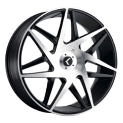 Kraze 192 Phase 18x8 5x112/5x114.3 40 ET 72.56 CB Gloss Black with Machined Face