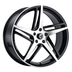 Kraze KR195 Milano 18x8 5x112 40 ET 66.6 CB Gloss Black with Machined Face