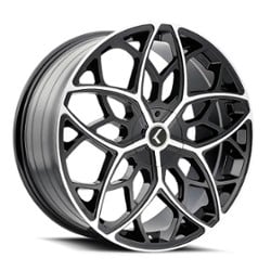 Kraze KR184 Ricochet 20x8.5 5x112/5x114.3 38 ET 72.56 CB Black Machined