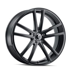 Kraze KR190 Lusso 17x8 5x108 38 ET 63.5 CB Black Machined