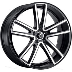 Kraze KR194 Cosmos 17x8 5x108 38 ET 63.5 CB Gloss Black with Machined Face