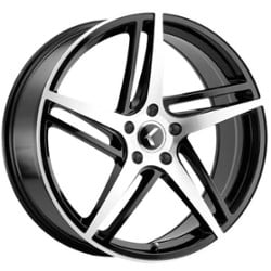 Kraze KR195 Milano 17x8 5x108 38 ET 63.5 CB Black Machined