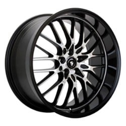 Konig Lace 16x7 4x100/4x114.3 40 ET 73.1 CB Gloss Black w/Machine Face