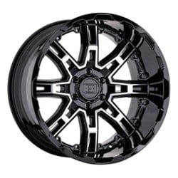 Level 8 Slingshot 17x8.5 6x135 10 ET 87.1 CB Gloss Black w/ Machined Face Big X Factor