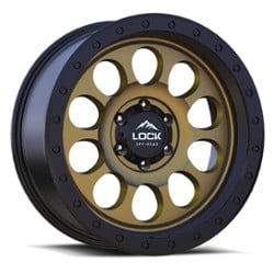 Lock Off-Road 50Cal 17x9 5x127 -12 ET 71.5 CB Matte Desert Bronze w/ Matte Black Ring