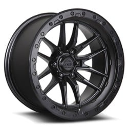 Lock Off-Road Krawler 17x9 5x127 -12 ET 71.5 CB Matte Black w/Matte Black Ring