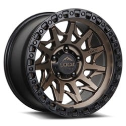 Lock Off-Road Lunatic 17x9 5x127 1 ET 71.5 CB Matte Bronze w/ Matte Black Ring