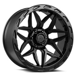 Lock Off-Road Matrix 17x9 5x127/5x139.7 -12 ET 87.1 CB Matte Black w/Matte Black Ring