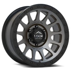 Lock Off-Road Yosemite 17x9 5x127 0 ET 71.5 CB Matte Gray w/ Matte Black Ring