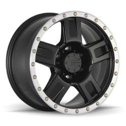 Mamba M18 18x9 5x139.7 19 ET 108.1 CB Matte Black w/Machine Bead Lip & Bolts