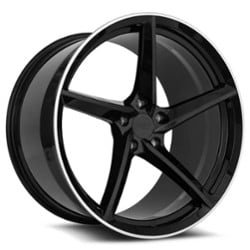 MRR Forged F25 Right 20x10 5x120 30 ET 66.9 CB Black Machined Lip