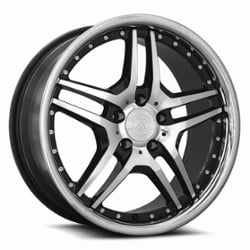 MRR RW2 18x8 5x112 25 ET 66.6 CB Black Chrome Lip