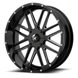 MSA Offroad M35 Bandit 18x7 4x156 0 ET 132 CB Gloss Black Milled