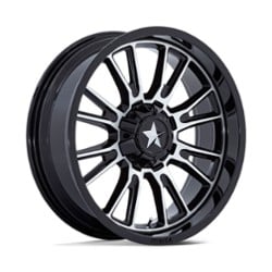 MSA Offroad M51 Thunderlips 14x7 4x137/4x156 10 ET 110.1 CB Gloss Black Machined