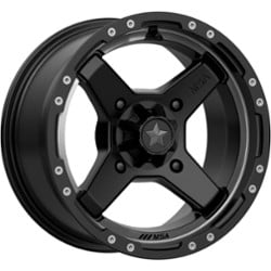 MSA Offroad M39 Cross 16x7 4x137 10 ET 112 CB Satin Black Titanium Tint