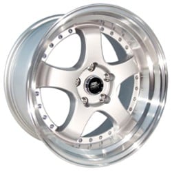 MST MT07 17x9 5x114.3 20 ET 73.1 CB Silver w/Machined Lip