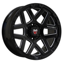 Mamba M23 17x9 5x127 -12 ET 78.1 CB Gloss Black/Machined Ball Cut